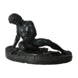 After the antique: A marble sculpture of The Dying Gaul, 45cm wide.