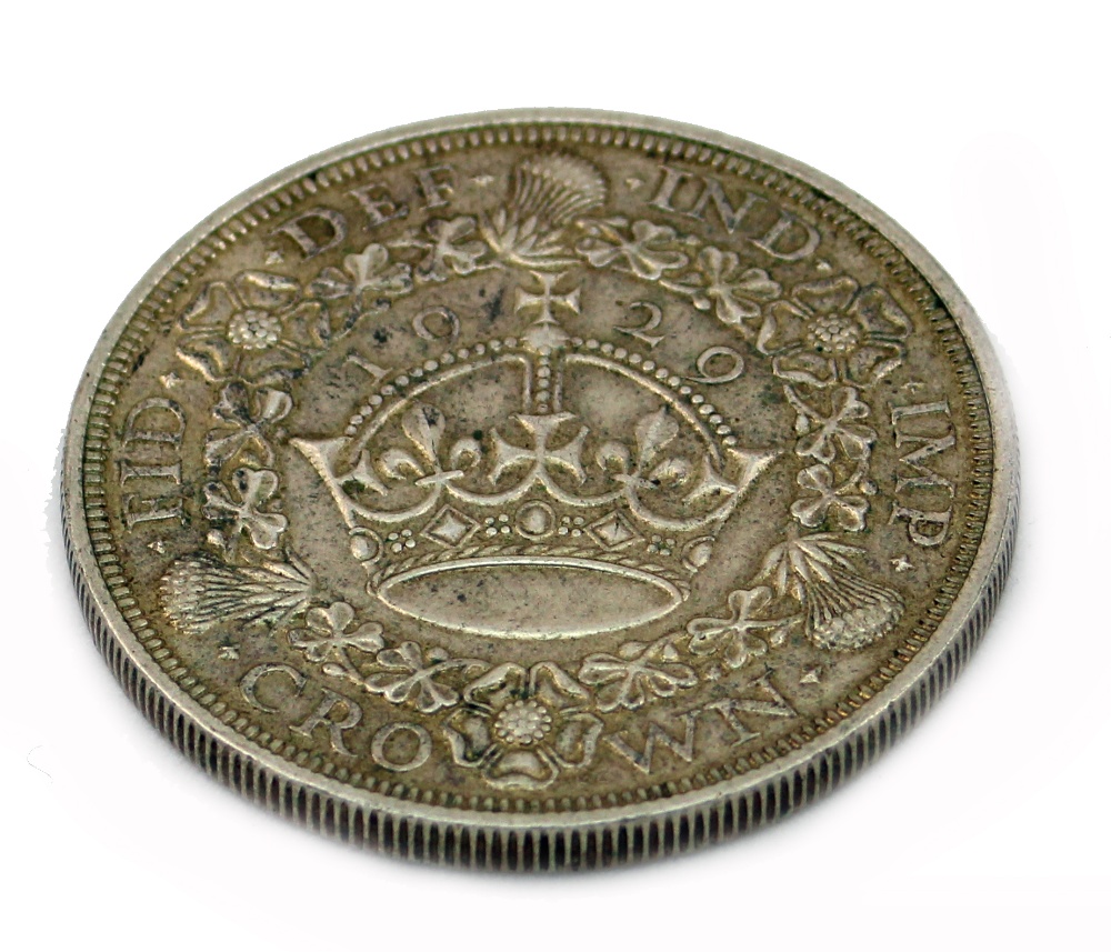 A George V silver crown, 1929.