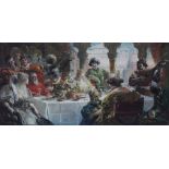 Ferdinand Wagner (German, 1847-1927), The Marriage Feast, signed, dated and inscribed 'Ferdin.