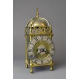 A late Charles II brass miniature lantern timepiece By Thomas Parker, Aldersgate,