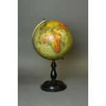 A 'Geographia' 8 inch terrestrial table globe Early 20th century With a giltmetal meridian,