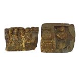 Two Gandharan schist frieze fragments, 2nd/3rd century A.