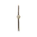 A lady's 9ct gold circular cased Marvin wristwatch,