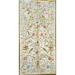 An early 17th century French silk embroidered panel,