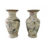 A pair of Japanese Satsuma vases, early 20th century,