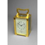 A French brass carriage clock Inscribed Leroy, Paris,