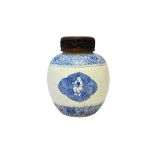 A Chinese blue and white ginger jar, Kangxi,