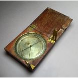 A mahogany cased surveyor's compass Early 19th century The circular silvered 6in.