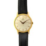 A gentleman's gold circular cased Tissot wristwatch,