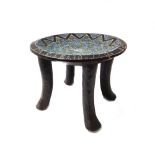 An African hardwood stool, early 20th century,