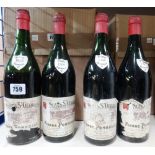 Four bottles of 1959 Nuits St Georges Pierre Ponnelle, (4).