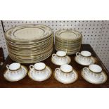 A group of Minton 'Stanwood' dinner and side plates and a Worcester 'Imperial' pattern six piece