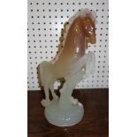 A 20th century Murano style opaque glass model of a horse.