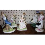 Six Royal Doulton bone china nursey rhyme collection figures comprising; Little Boy Blue HN3035,