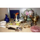 A quantity of ceramics and collectables including a large Noritake vase,