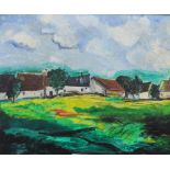 After Maurice de Vlaminck, Houses in a landscape, signed 'J Jason' (lower right), oil on board, 49.