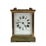 A brass cased carriage clock,