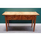 THE OAK APPLE TRADING COMPANY, a pollard oak Norfolk double plank top two drawer side table,