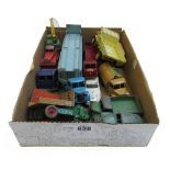 A quantity of vintage Dinky die-cast vehicles, including; a Foden lorry, a Pullmore car transporter,