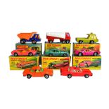 Sixteen Matchbox die-cast vehicles, including; no.16 Badger, no.14 I50 Griffo, no.