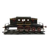 A scratch built scale model of a steam locomotive or 'fairlie', early 20th century,