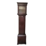 An oak long case clock, 19th century,