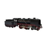 An 'O' gauge vintage Marklin electric steam locomotive (E66/12920) 4-4-0 with tender (E929/0),