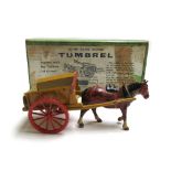A Britains hollow cast lead Tumbrell, no.4F, from the farming series, boxed.