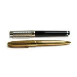 A Cartier gold plated ball point pen,