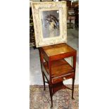 A George III mahogany night stand, 33cm wide,