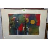 Winston Saoli (1950-1995), Abstract, colour lithograph , signed and dated '71, numbered 236/250,