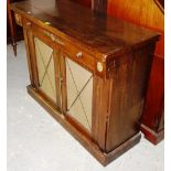 An early Victorian gilt metal mounted mahogany chiffonier, with single drawer over cupboard,