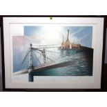 Richard Parley (20th century), Albert Bridge, colour lithograph, signed, inscribed and dated 1988,