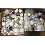 A quantity of miniature ceramic items including Worcester and others, (qty).