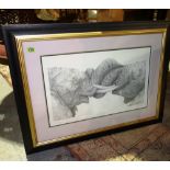 Peter Hildrick; Tying the Knot, elephants, ltd edition 550 of 750, signed in pencil.