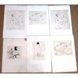 Francis West (20th century), a group of etchings, some signed and inscribed, all unframed, (qty).