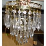 A group of five bag chandeliers.