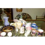 A group of 18th century and later English and Continental ceramics including tea bowls, saucers,