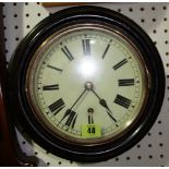 A Victorian mahogany cased dial clock, with 7.5 inch face and single train movement.