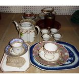 A quantity of 18th century and later English and Continental ceramics, including; cups, saucers,