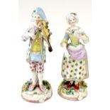 A Pair of Marcolini Meissen porcelain figures, late 18th / early 19th century,
