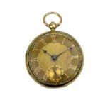 John Donegan, Dublin, a mid-19th century Irish 18ct gold cased open face pocket watch, No.