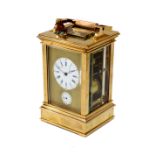 A brass Anglaise Riche cased carriage clock, circa 1900,