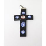 An Italian micromosaic cross pendant, second half 19th century,