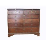 A George III oak chest,