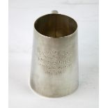 A George V silver pint mug, G Bryan & Co, Birmingham 1929,
