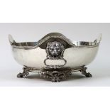 A George V circular silver Monteith style fruit bowl, Elkington & Co, Birmingham 1927,