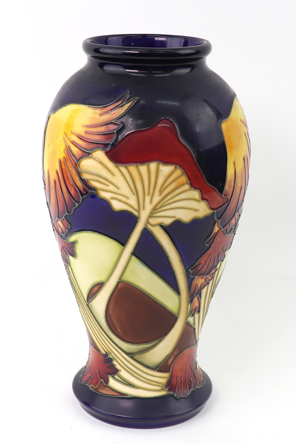 A William Moorcroft 'Toadstool' pattern baluster vase, 2005,