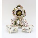 A pair of Berlin porcelain salts or sweetmeat stands, late 19th century,
