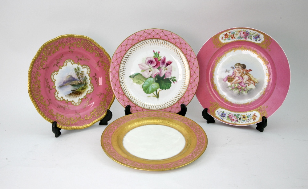 A set of three French porcelain plates, second half 19th century, - Image 2 of 3